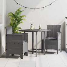 vidaXL Garden Chair 2 pcs Light Grey 53 x 49 x 85 cm Polypropylene
