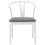 VidaXL vidaXL Dining Chair 2 pcs White and Grey Solid Rubber Wood 5