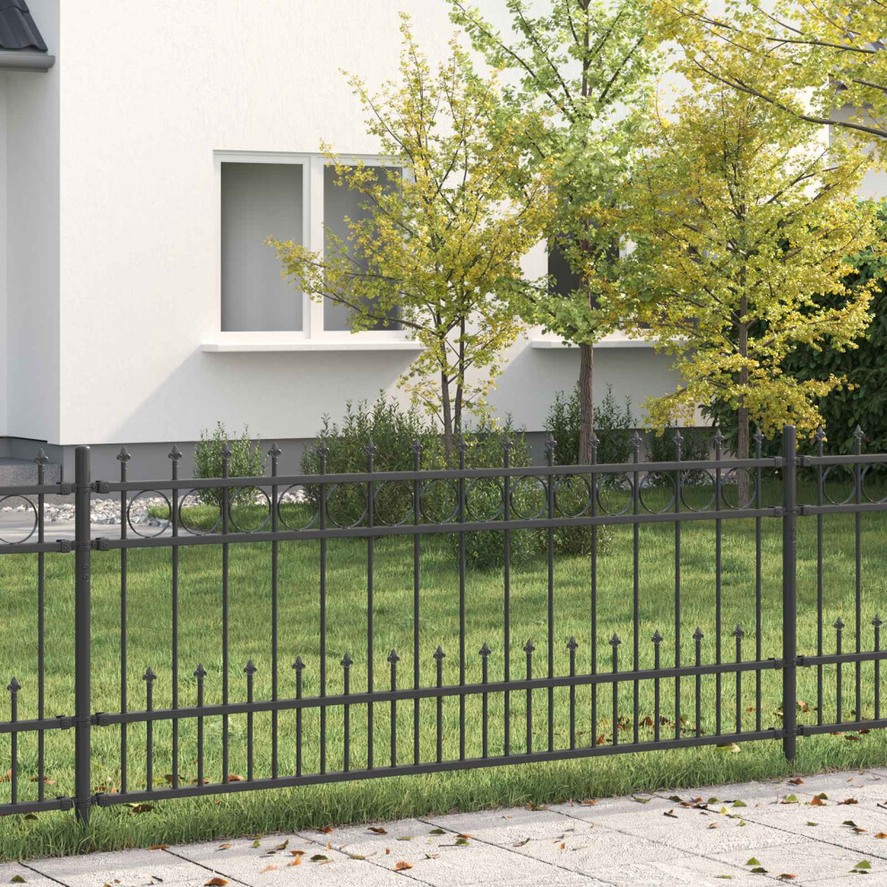 Vidaxl Spike Ring Fence Horst Black