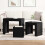 VidaXL vidaXL Nesting Tables 3 pcs Black Oak Engineered Wood 4