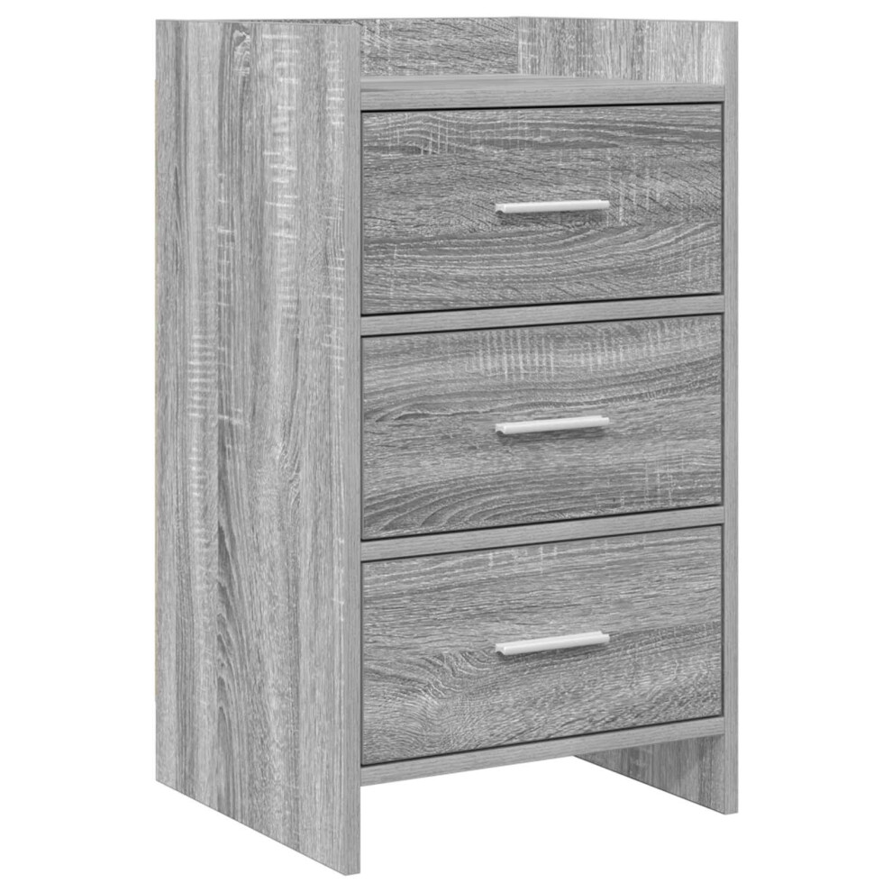 Vidaxl Bedside Tables Sonoma 40 X 36 X 70 Cm Engineered Wood Grey