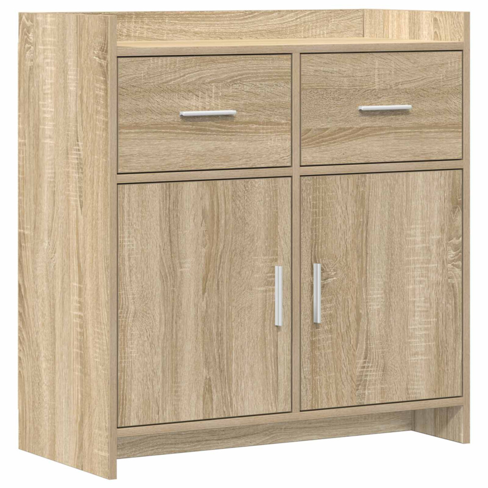 Vidaxl Sideboard Sonoma Oak 75 X 36 X 80 Cm Engineered Wood