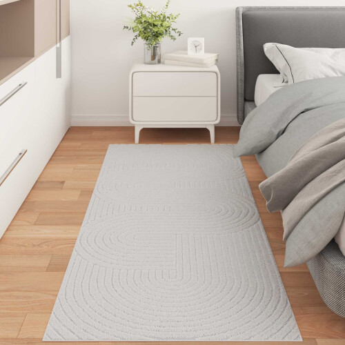 VidaXL vidaXL Area Rugs Rectangular PALMERAS Cream 200 x 80 cm Polyester