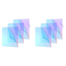 Acrylic Colored Translucent Acrylic Iridescent Radiant Sheet Laser-Cutting Acrylic Board,8 x 12 Inch(6 Pack,2.6mm Thick)