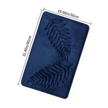 (Navy 50x80cm) Bathroom Rugs Memory Foam Bath Mat Non-Slip Bath Rugs Machine Washable Dries Quickly Ultra Soft Plush Bath Mats for Bathroom
