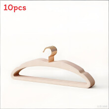 (White )Non Slip Clothing Hangers Pack With Velvet Surface For Dressing Room And Closet