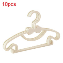 (Beige)Baby Clothes Hanger With Butterfly Decor And Plastic Material For Home Nursery And