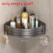 (Gray )Space Aluminum Corner Shower Shelf With Multilayer Design For Bathroom Storage