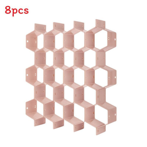 (Pink)Functional Pp Drawer Divider For Travel And Bedroom Solutions Organization