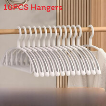 (White)Premium Durable Plastic Clothing Hangers Featuring Nonslip Shoulder Support Suitable For Residential Use In Living Rooms And Be