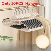 (Gray OPen)Doublesize Nonslip Fabric Hangers For Clothes And Pants With Shoulder Support In Home Use