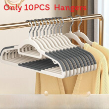 (Gray Dibit)Doublesize Nonslip Fabric Hangers For Clothes And Pants With Shoulder Support In Home Use