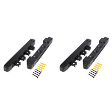 2X 4 Holes Wall Mounted Hardwood Billiard Cue Rack Pool Cue Rack 6 Clips Billiard Holder Bracket Accessories