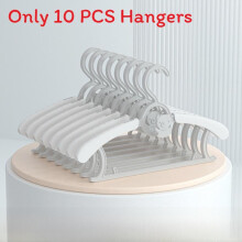 (Gray)Plastic Hangers For Baby Clothing Pants And Accessories With Adjustable Feature Extending