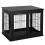 Recinto de interior para animales pequeños con mesa, negro, 81 cm 1