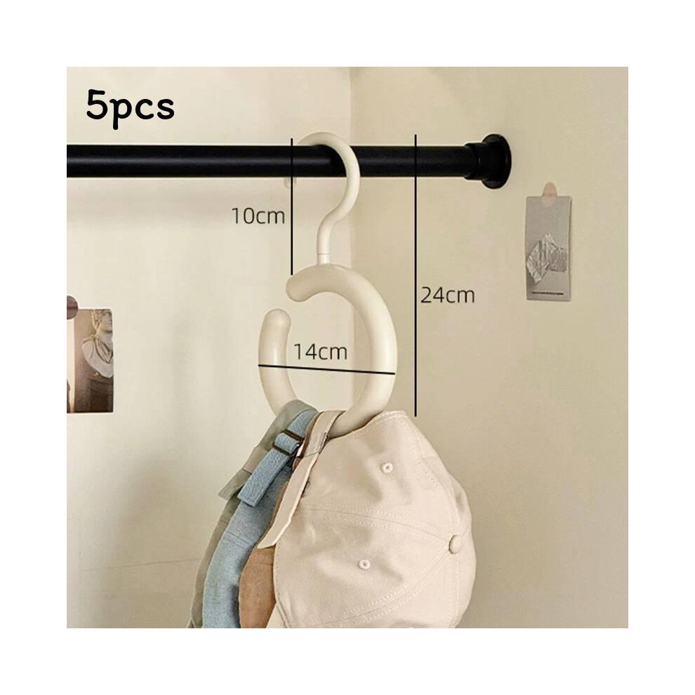 (White) Multifunctional Coat Hooks Hat Storage Hanger For Bedroom Tool Spaces Office 691759573312