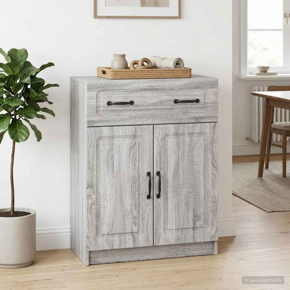 Vidaxl Sideboard Sonoma 66 X 34.5 X 87 Cm Engineered Wood Grey