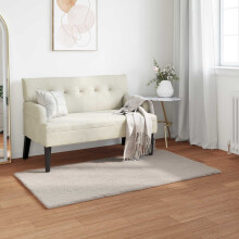 vidaXL Anti-Slip Faux Rabbit Fur Rug OLITE Beige 80 x 150 cm Polyester