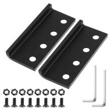 2 Set di Connettori per Binari per Porte Scorrevoli da Fienile, Adattatore per Binari A L per Porte Scorrevoli da Fienile con Viti e Dadi