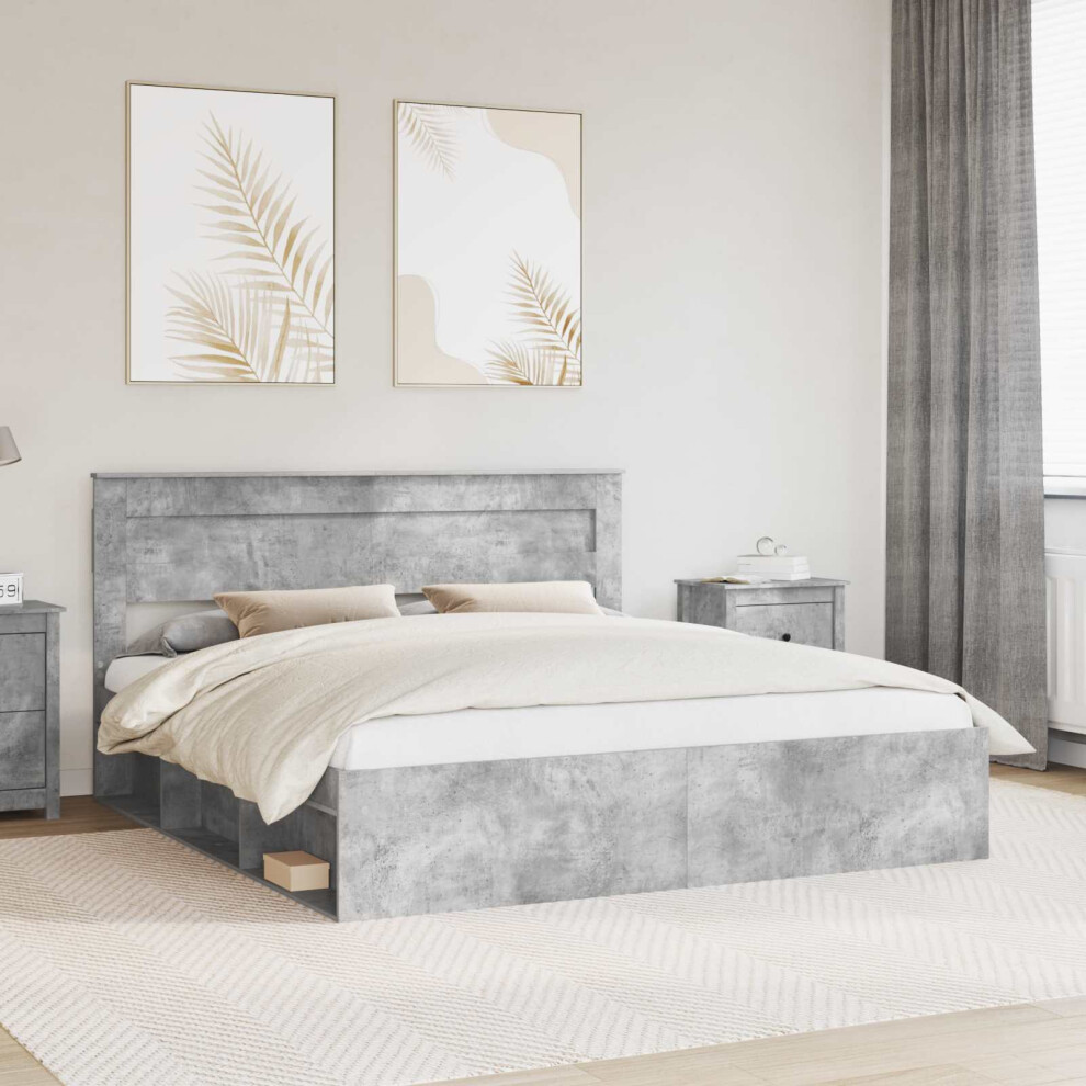 Vidaxl Bed Frame With Headboard Concerte 180 X 200 Cm Solid Pine Wood