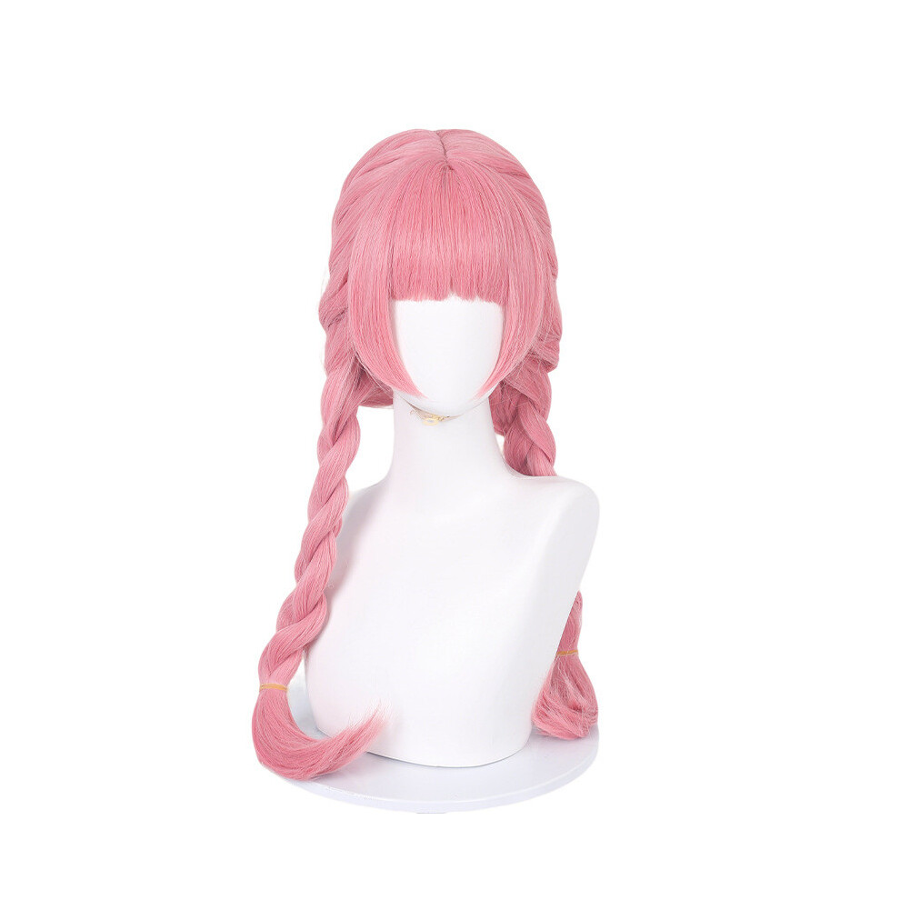 You I And Are Polar Opposites Suzuki Cosplay Wig Long Pink Gift Hair Braided