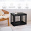 Recinto de interior para animales pequeños con mesa, negro, 81 cm 4