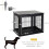 Recinto de interior para animales pequeños con mesa, negro, 81 cm 3