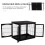Recinto de interior para animales pequeños con mesa, negro, 81 cm 6