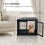 Recinto de interior para animales pequeños con mesa, negro, 81 cm 5