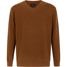 Jersey Oversize para Hombre Clásico de Algodón Cómodo y Cálido Beige 6XL — suéter hombre grande, ropa tallas extra