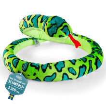 Cilindro serpiente blandita muñeco de peluche suave decorativo verde 250 cm — tope puerta, cojin largo, juguete infantil
