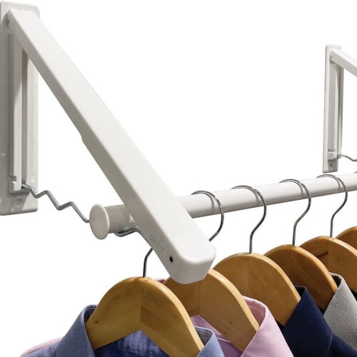 Modern Wall Mounted Hanging Rod With Abs Material For Dorms And Bathroom Use 2