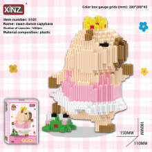 (Style 5)Kit Creativo de Bloques de Construcción de Plástico Capibara Juguete para Niños y Adolescentes Regalo