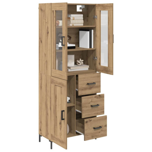 VidaXL vidaXL Highboard with Drawer 2 pcs Artisan Oak Engineered Wood 2