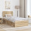 VidaXL vidaXL Bed Frame with Headboard Sonoma Oak 75 x 190 cm Solid Pine Wood 3