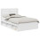 VidaXL vidaXL Bed Frame with Headboard White 120 x 190 cm Solid Pine Wood 2