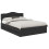VidaXL vidaXL Bed Frame with Drawer Black 140 x 200 cm Engineer Wood 2