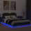 VidaXL vidaXL Bed Frame with Headboard Black Oak 120 x 200 cm Engineered Wood 2