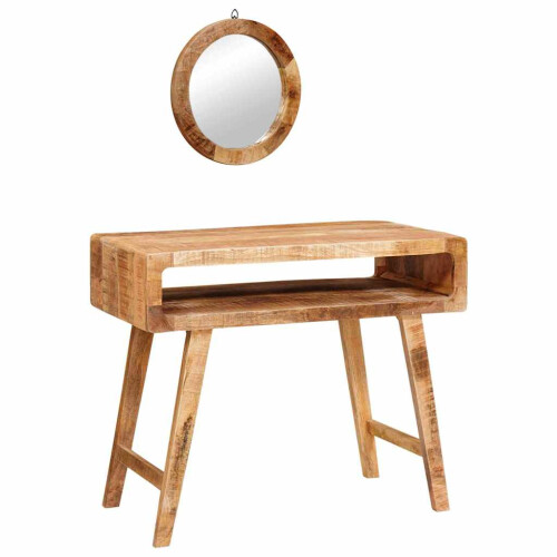 VidaXL vidaXL Dressing Table Brown 90 x 76 x 45 cm Solid Mango Wood 1