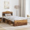 VidaXL vidaXL Bed Frame with Headboard Old Wood 75 x 190 cm Solid Pine Wood 3