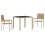 VidaXL vidaXL Garden Dining Set 3 pcs Beige Poly Rattan 2