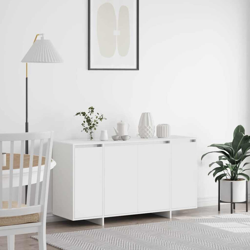 Vidaxl Sideboard White 135 X 41 X 75 Cm Engineered Wood