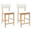 VidaXL vidaXL Dining Chairs 2 pcs Natural 48 x 49 x 95 cm Solid Rubber Wood 2
