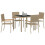 VidaXL vidaXL Garden Dining Set 5 pcs Beige Poly Rattan 2