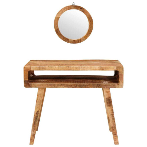VidaXL vidaXL Dressing Table Brown 90 x 76 x 45 cm Solid Mango Wood 2