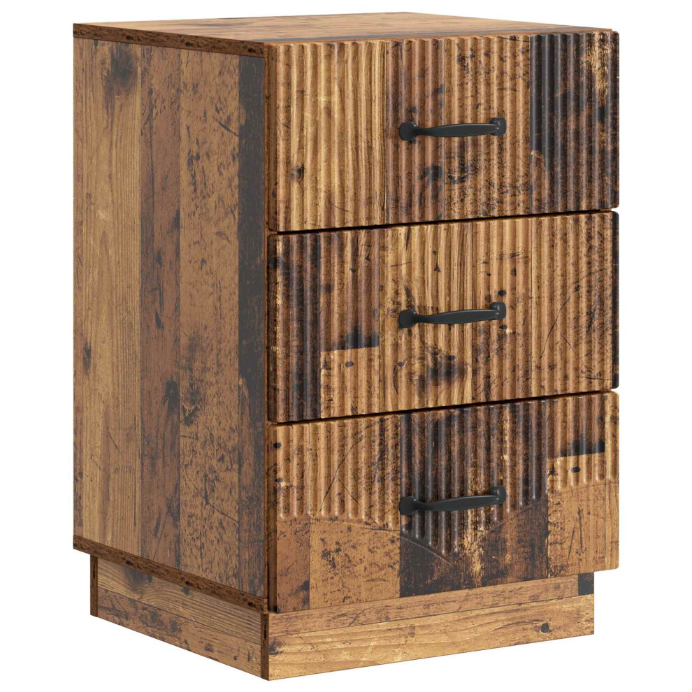 Vidaxl Bedside Cabinet Old Wood 43 X 41 X 63.5 Cm Engineered Wood