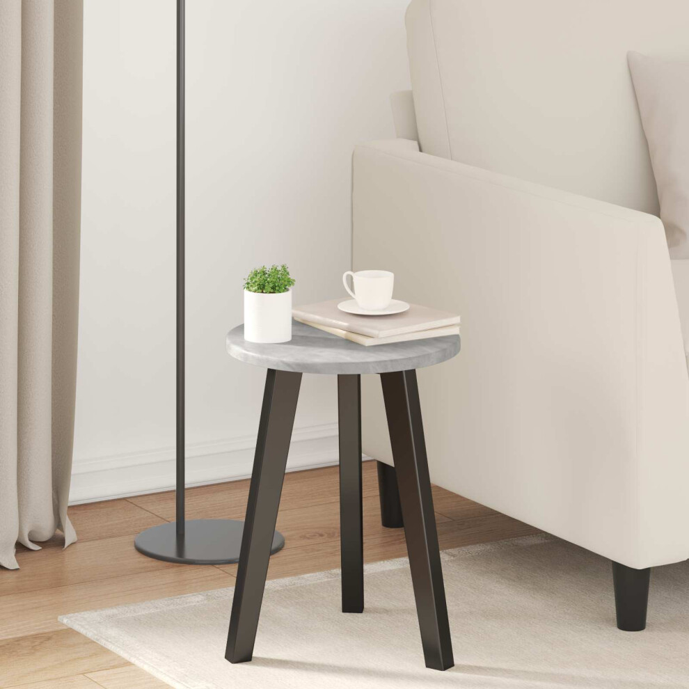 Vidaxl Table Top Concrete Grey Ø 30 X 1.5 Cm Engineered Wood