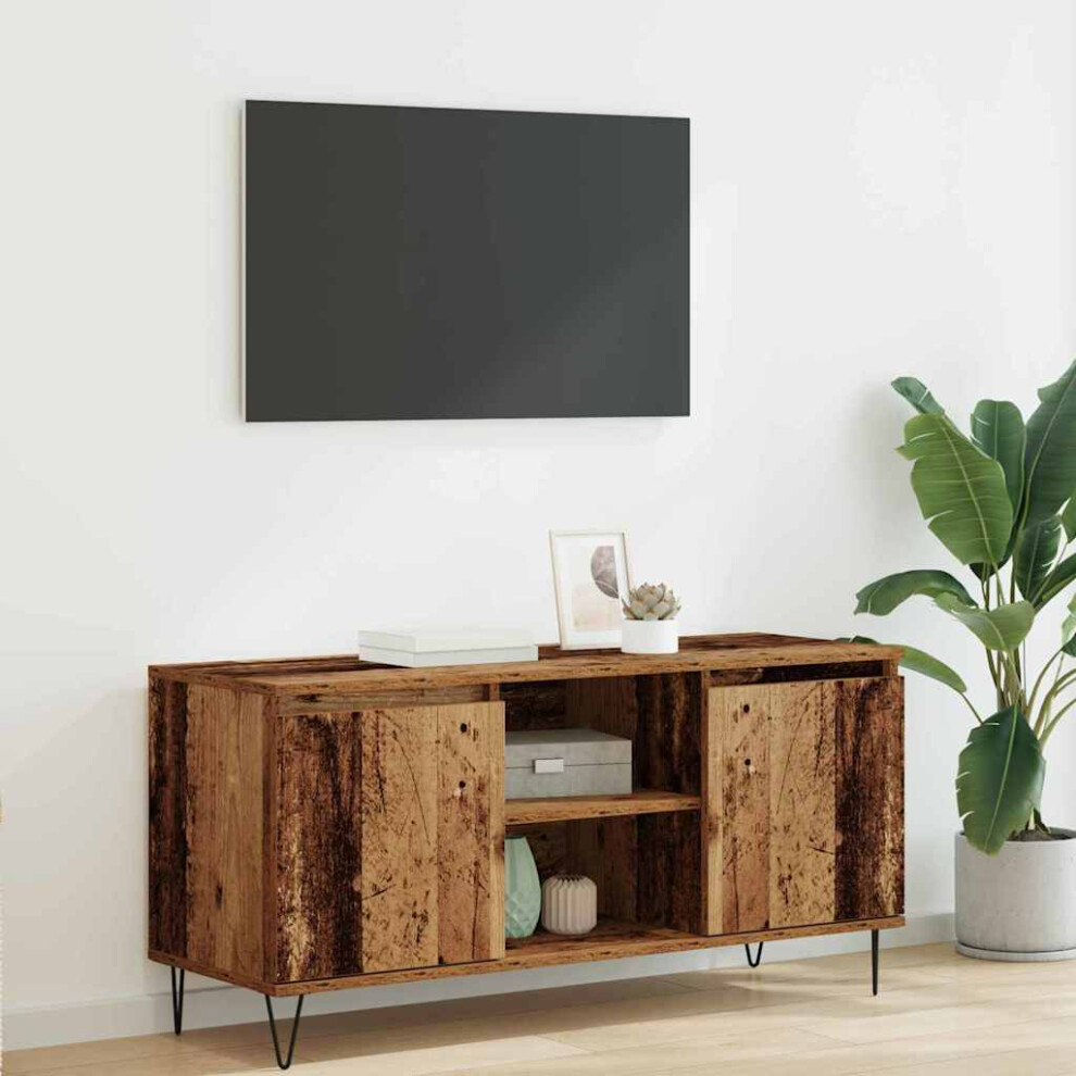Vidaxl Tv Cabinet Old Wood 104 X 35 X 50 Cm Engineered Wood