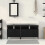 VidaXL vidaXL Bathroom Vanity Units with Shelf 3 pcs Black Engineered wood 4