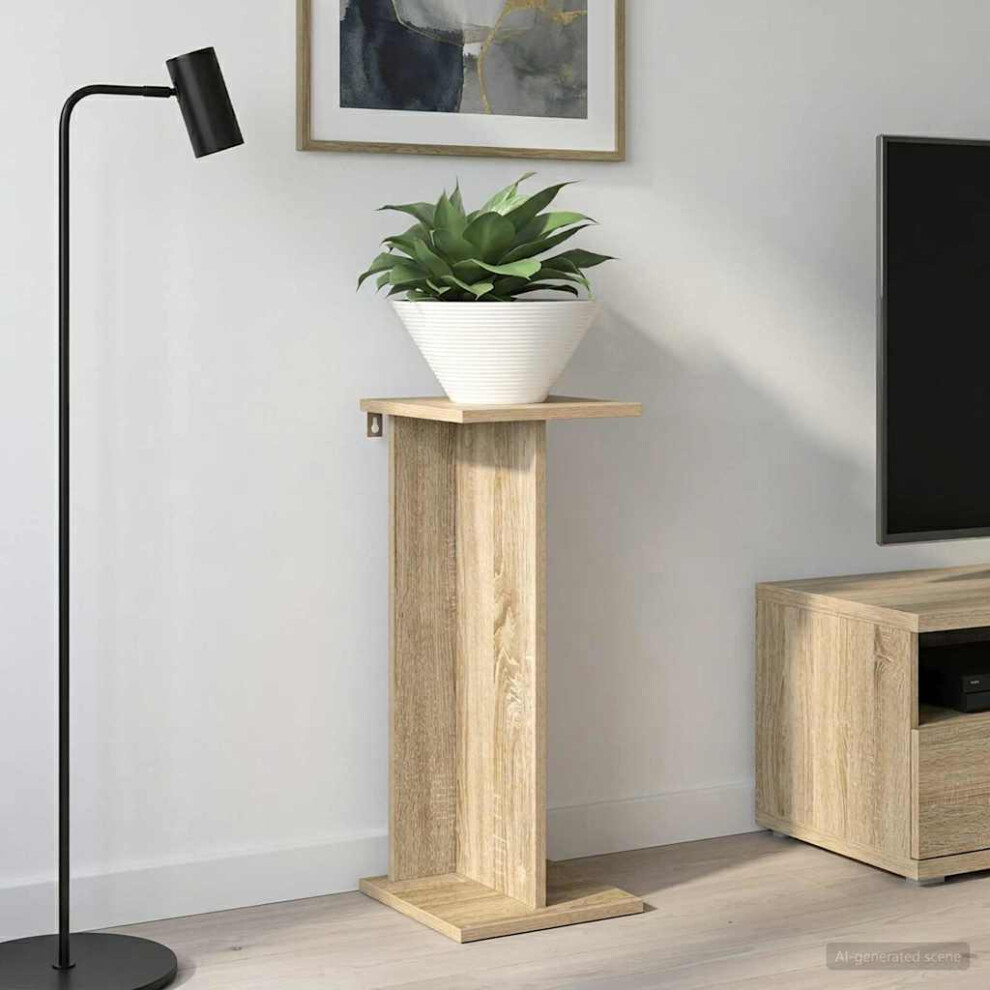 Vidaxl Plant Stand Sonoma Oak 25 X 25.5 X 60.5 Cm Engineered Wood